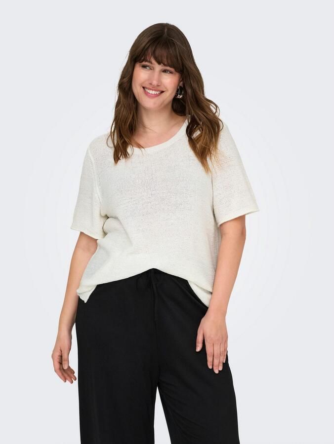 ONLY CARMAKOMA Trui met korte mouwen CARSUNNY S S PULLOVER KNT NOOS - Foto 2