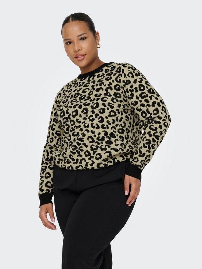 ONLY CARMAKOMA Trui met ronde hals CARIBI JQ LS O-NECK KNT - Foto 3