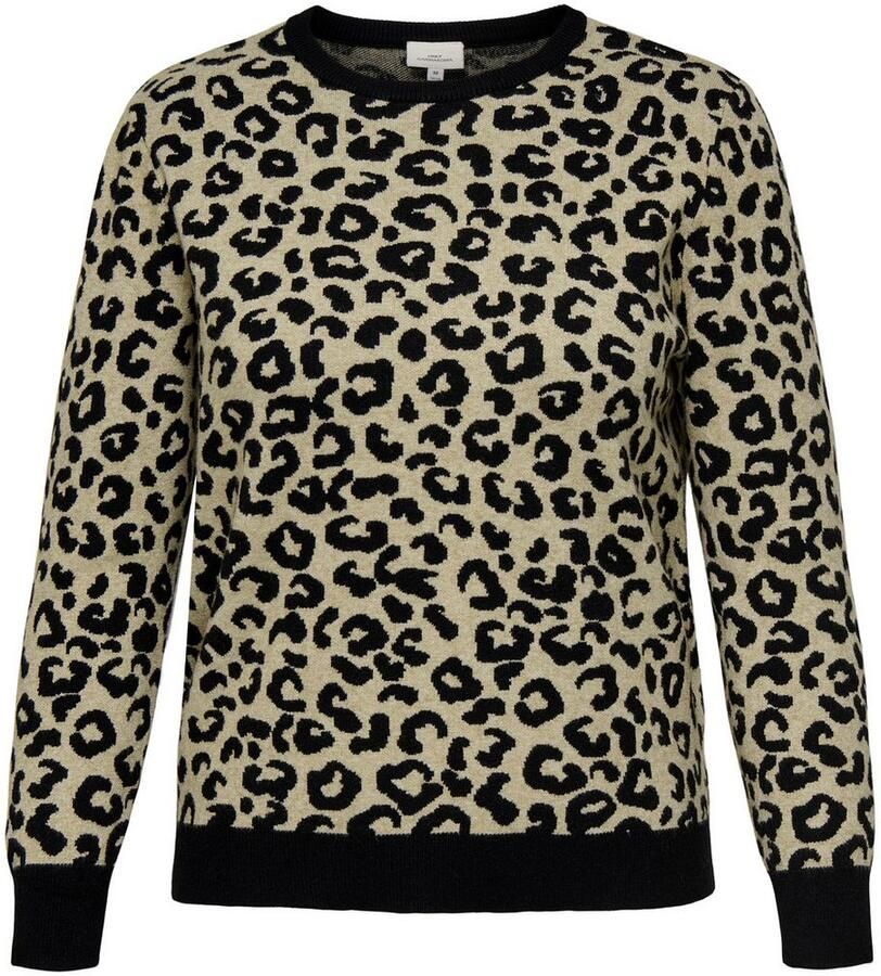 ONLY CARMAKOMA Trui met ronde hals CARIBI JQ LS O-NECK KNT