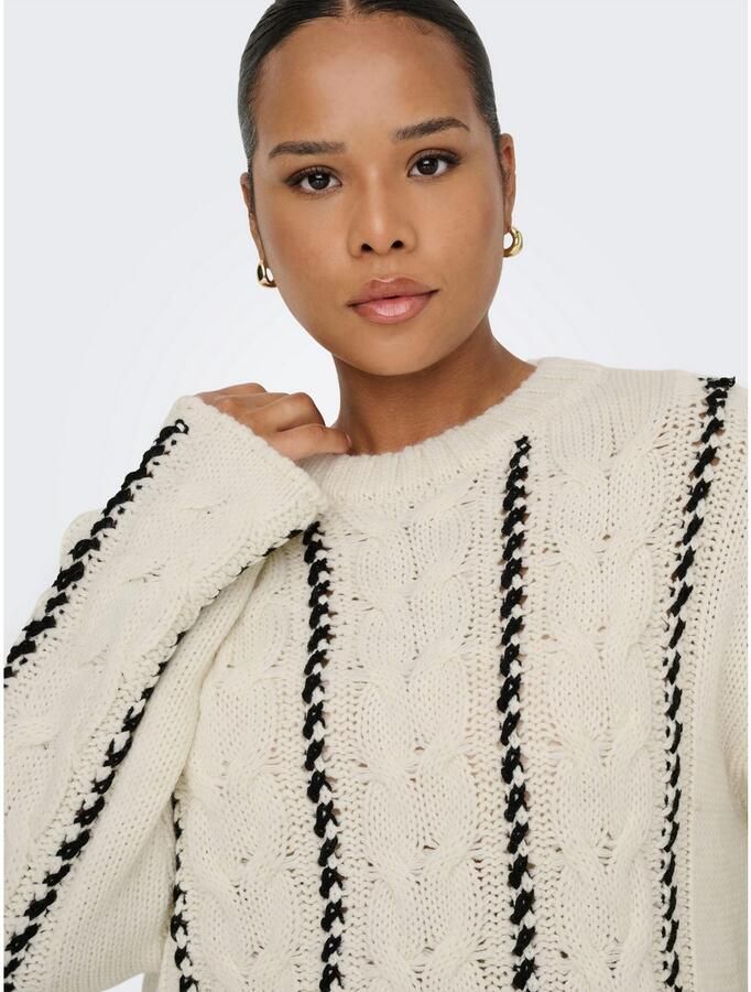 ONLY CARMAKOMA Trui met ronde hals CARTESSA CABEL STITCH LS O-NECK KNT - Foto 3