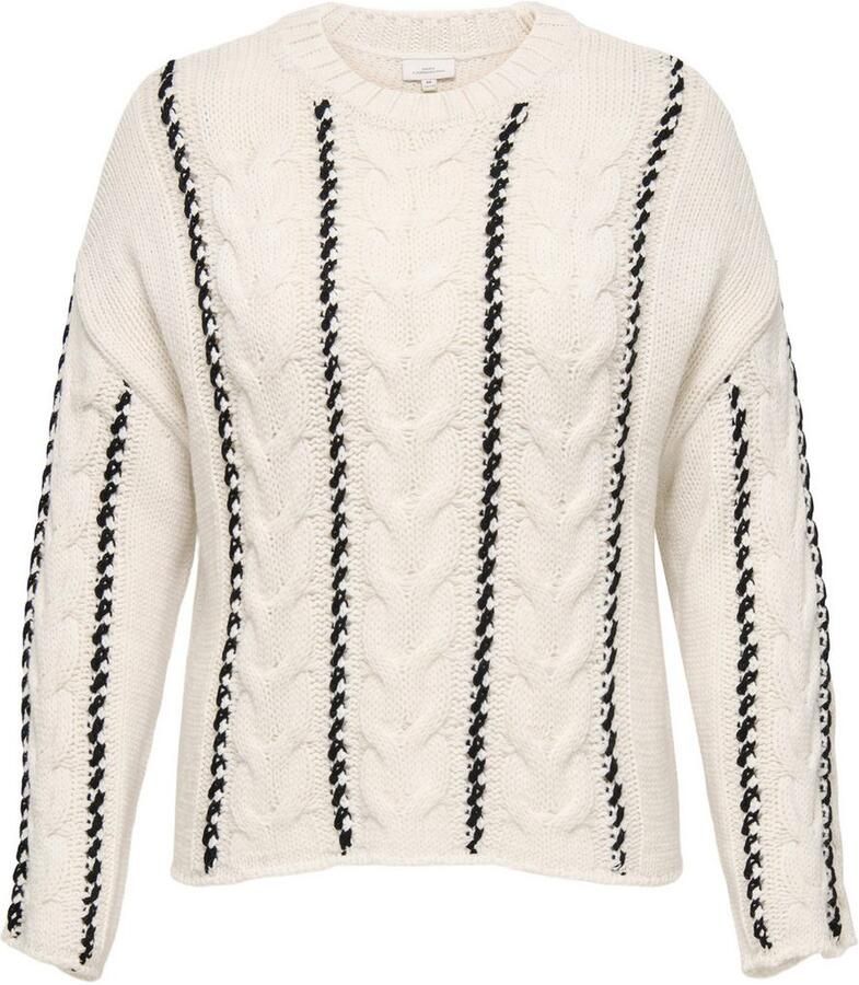 ONLY CARMAKOMA Trui met ronde hals CARTESSA CABEL STITCH LS O-NECK KNT - Foto 2