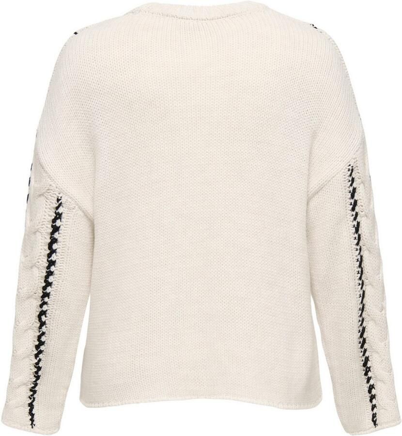 ONLY CARMAKOMA Trui met ronde hals CARTESSA CABEL STITCH LS O-NECK KNT