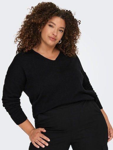 ONLY CARMAKOMA Trui met V-hals CARMARGARETA LS PULLOVER KNT NOOS - Foto 3