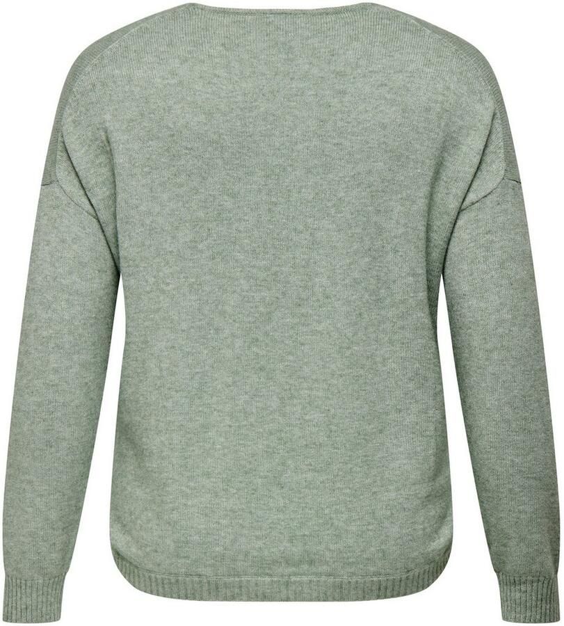 ONLY CARMAKOMA Trui met V-hals CARMARGARETA LS PULLOVER KNT NOOS