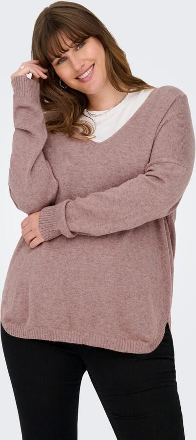 ONLY CARMAKOMA Trui met V-hals CARMARGARETA LS PULLOVER KNT NOOS - Foto 6