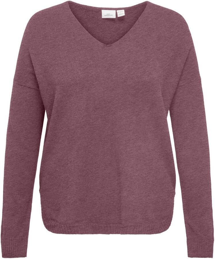 ONLY CARMAKOMA Trui met V-hals CARMARGARETA LS PULLOVER KNT NOOS