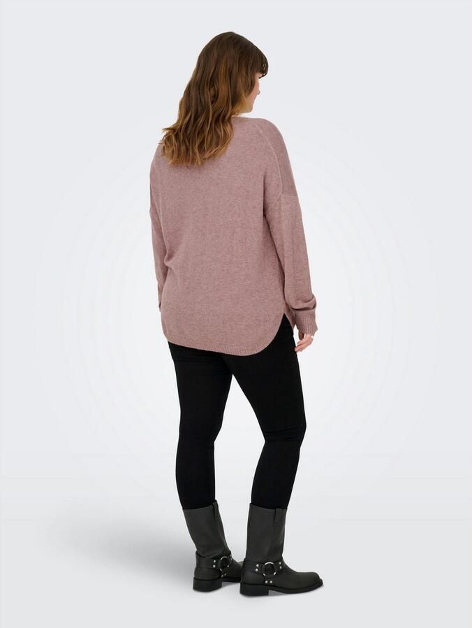ONLY CARMAKOMA Trui met V-hals CARMARGARETA LS PULLOVER KNT NOOS - Foto 4