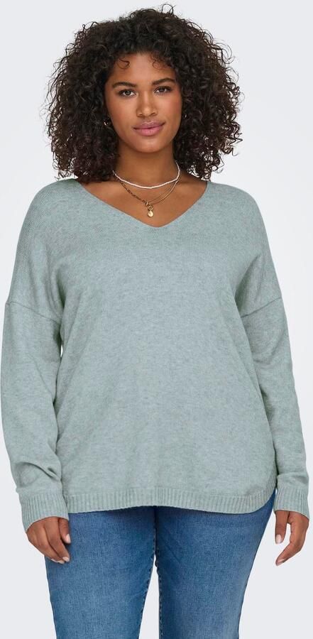 ONLY CARMAKOMA Trui met V-hals CARMARGARETA LS PULLOVER KNT NOOS - Foto 2