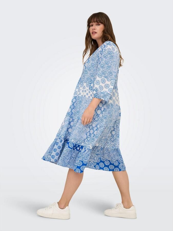 ONLY CARMAKOMA Tuniekjurk CARMILANA 3 4 DRESS WVN NOOS - Foto 4