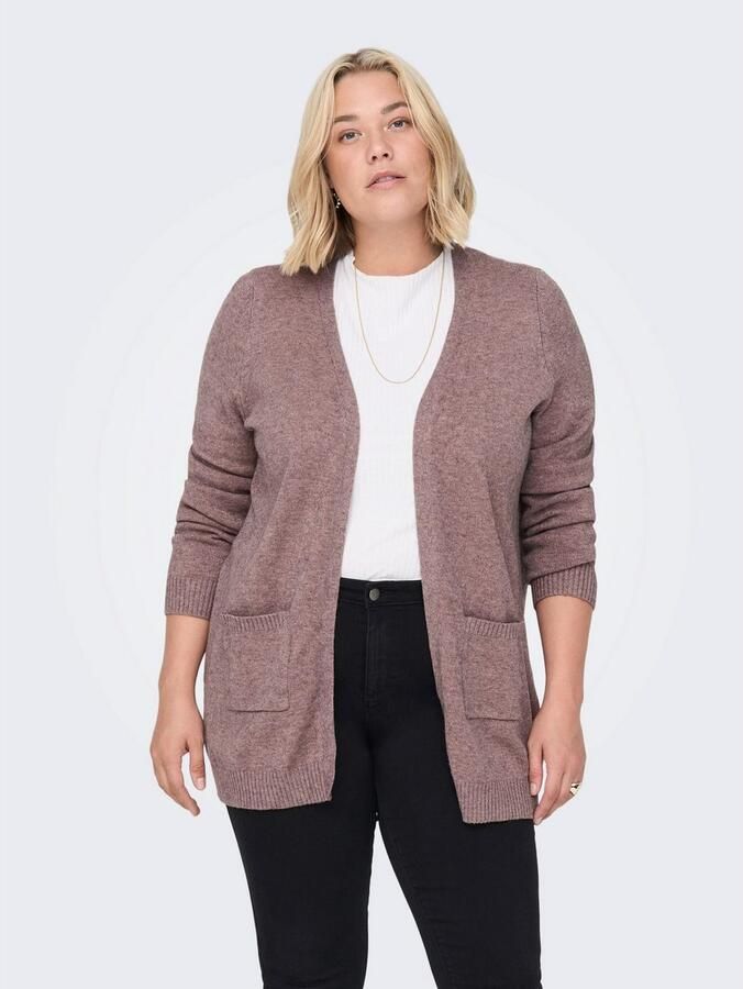 ONLY CARMAKOMA PLUS SIZE gebreid jack in gemêleerde look - Foto 2