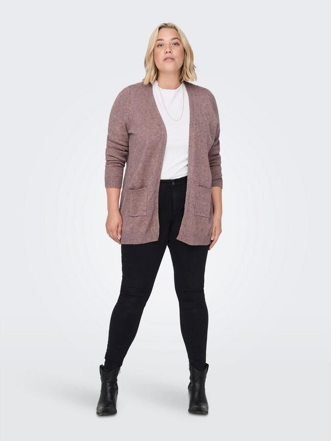 ONLY CARMAKOMA PLUS SIZE gebreid jack in gemêleerde look - Foto 3