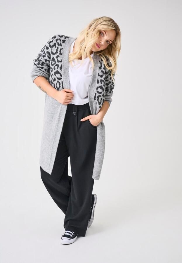 ONLY CARMAKOMA Vest CARJADE ANIMAL L S CARDIGAN KNT NOOS - Foto 2
