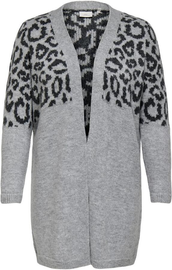 ONLY CARMAKOMA Vest CARJADE ANIMAL L S CARDIGAN KNT NOOS