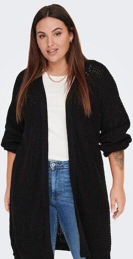 Only Carmakoma Zwarte Gebreide Cardigan | Freewear Zwart Black Dames - Foto 3