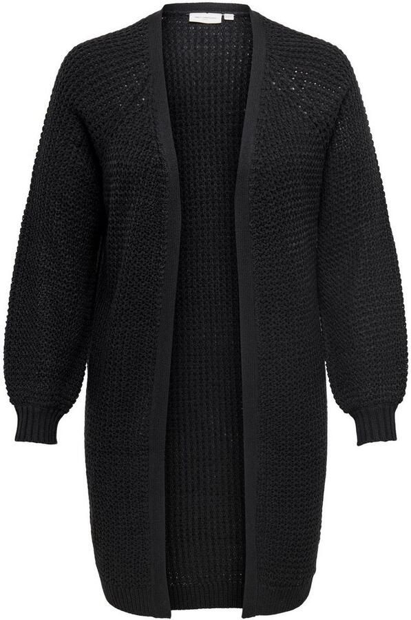 Only Carmakoma Zwarte Gebreide Cardigan | Freewear Zwart Black Dames