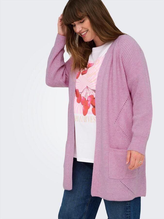 ONLY CARMAKOMA Vest CARWHITNEY LS CARDIGAN KNIT