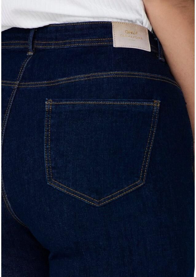 ONLY CARMAKOMA high waist flared jeans CARSALLY donkerblauw