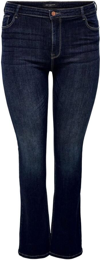 ONLY CARMAKOMA high waist flared jeans CARSALLY donkerblauw - Foto 5