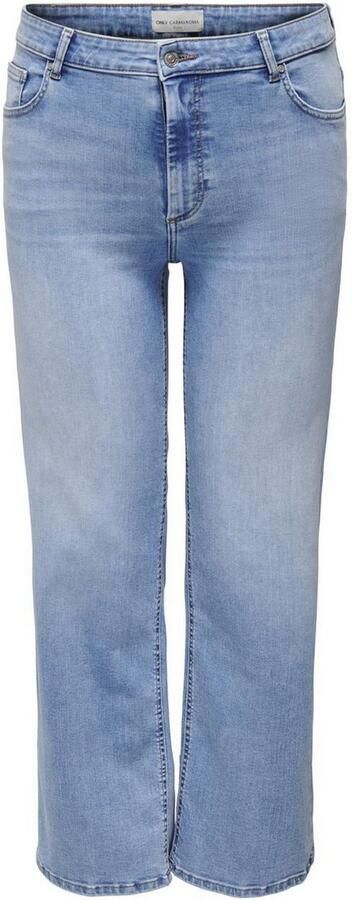 ONLY CARMAKOMA high waist wide leg jeans light blue denim - Foto 10