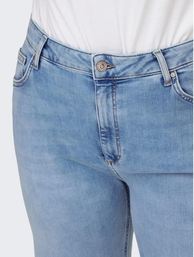 ONLY CARMAKOMA high waist wide leg jeans light blue denim - Foto 2