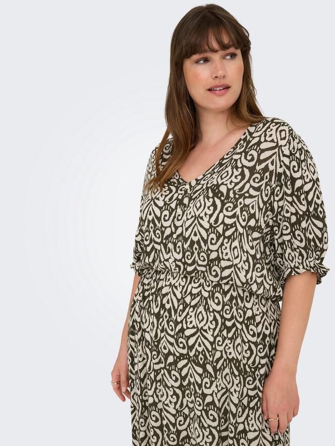 ONLY CARMAKOMA Zomerjurk CARCHIANTI S S CALF DRESS WVN NOOS - Foto 2