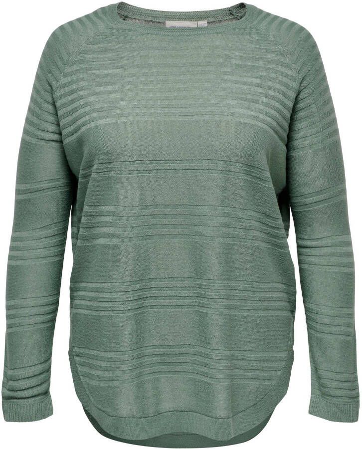 ONLY CARMAKOMA Trui met ronde hals CARNEWAIRPLAIN LS PULLOVER KNT