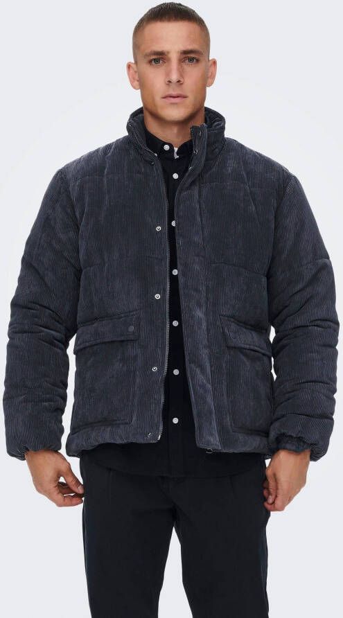 Only & Sons Gewatteerd jack van corduroy model 'Cash'