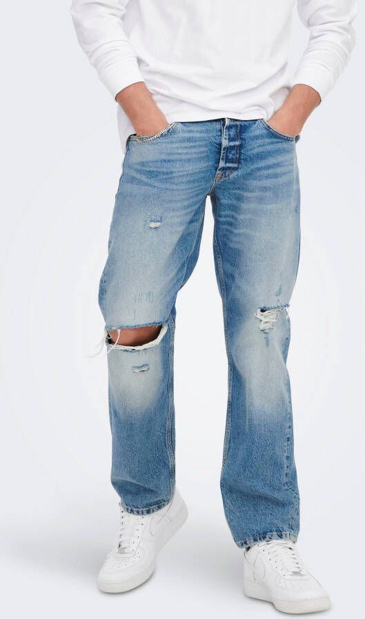 Only & Sons Loose fit jeans van katoen model 'Edge'