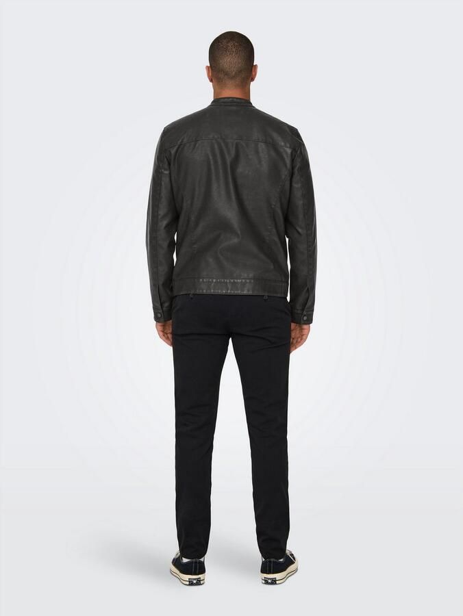 ONLY & SONS Bikerjack MIKE PU RACER JACKET - Foto 2