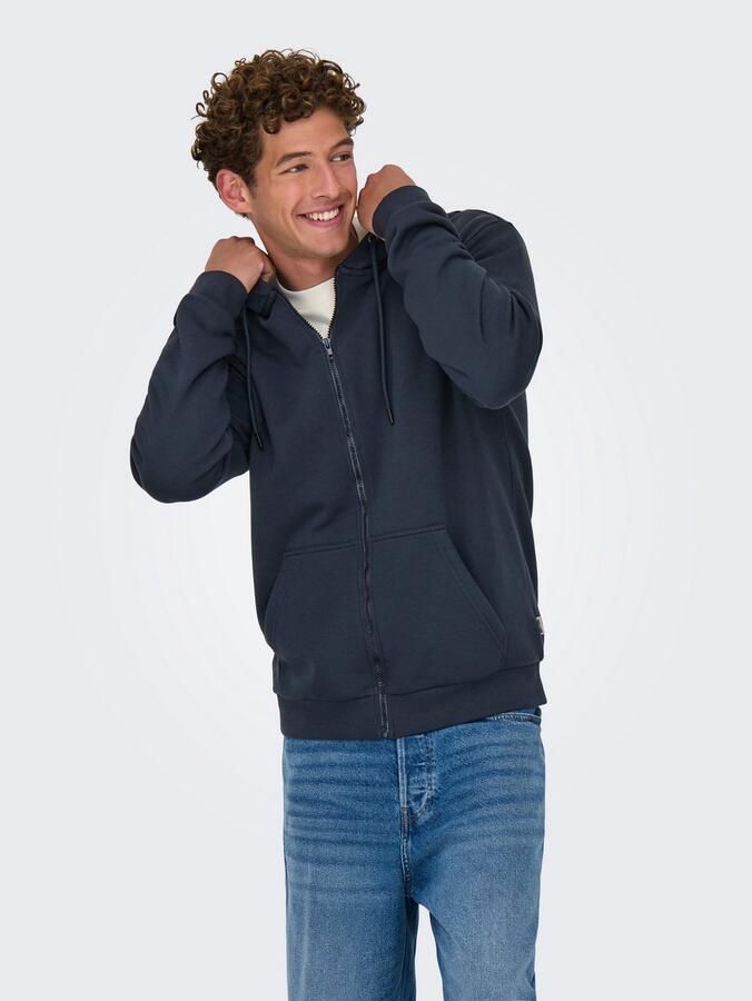 ONLY & SONS Capuchonsweatvest ONSCERES ZIP THR. HOODIE SWEAT NOOS - Foto 3