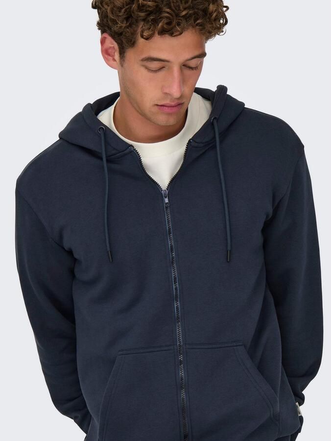 ONLY & SONS Capuchonsweatvest ONSCERES ZIP THR. HOODIE SWEAT NOOS - Foto 4