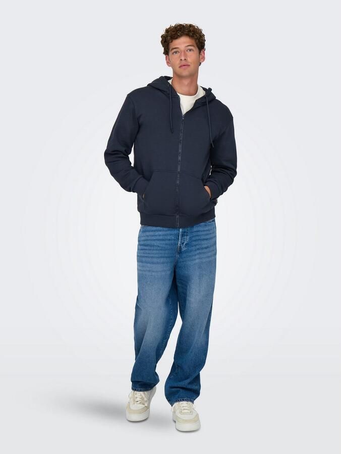 ONLY & SONS Capuchonsweatvest ONSCERES ZIP THR. HOODIE SWEAT NOOS - Foto 5