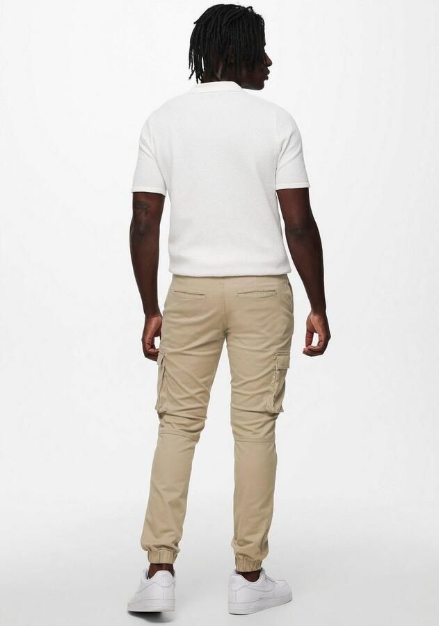 Only & Sons Cargobroek met elastische pijpboorden model 'CANS STAGE' - Foto 3