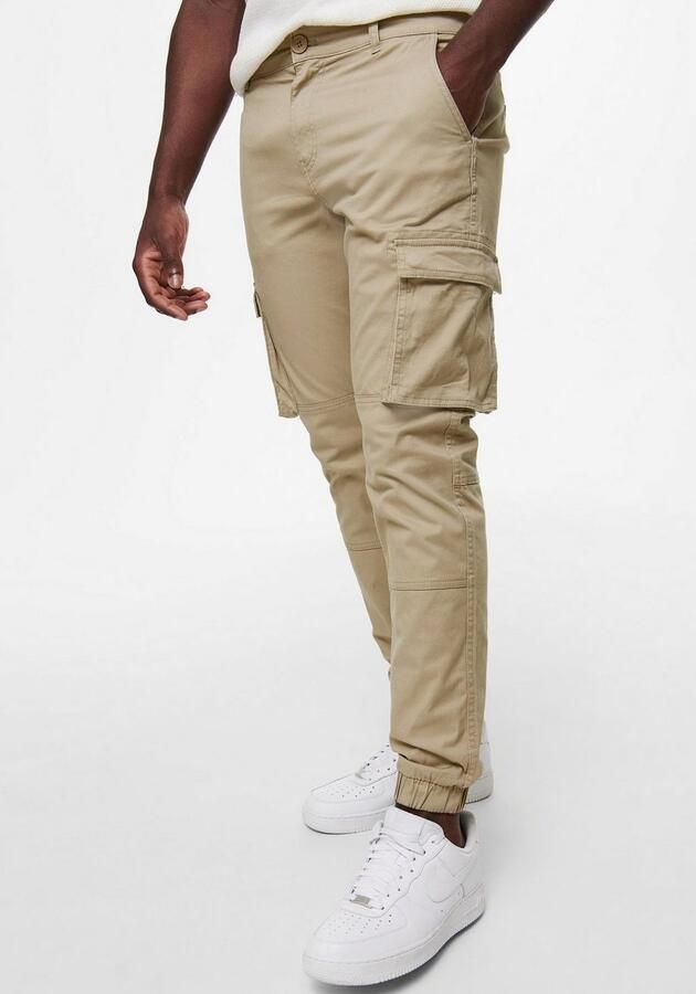 Only & Sons Cargobroek met elastische pijpboorden model 'CANS STAGE' - Foto 4