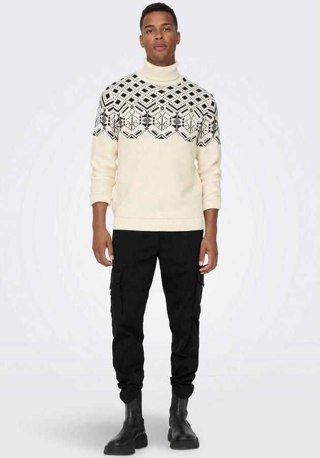 Only & Sons Tapered fit cargobroek met cargozakken - Foto 4