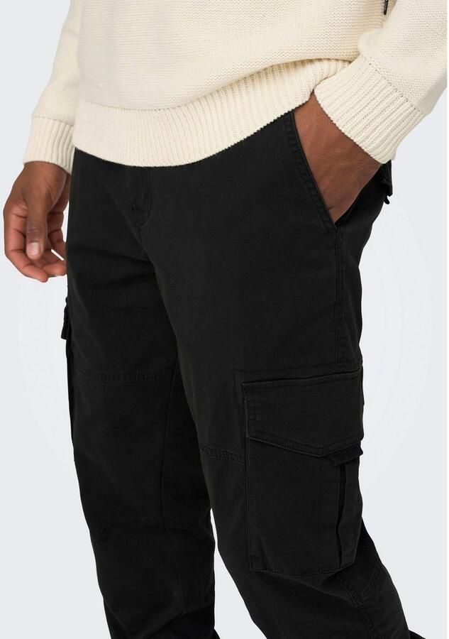 Only & Sons Tapered fit cargobroek met cargozakken