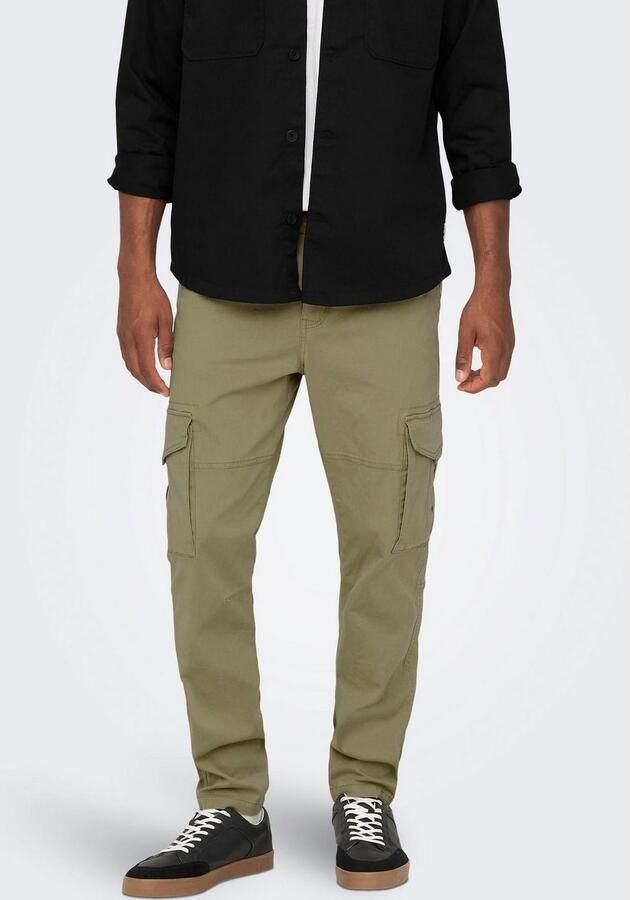 Only & Sons Casual Herenbroek met Zakken Beige Heren - Foto 2