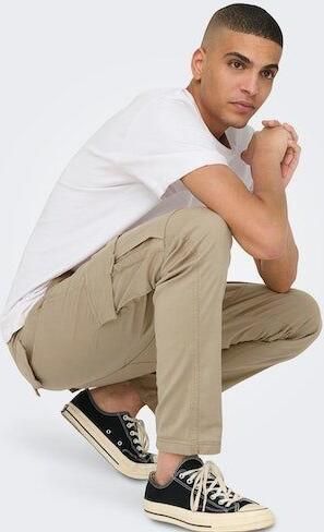 Only & Sons Casual Herenbroek met Zakken Beige Heren - Foto 6