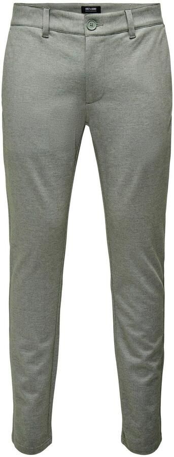 Only & Sons Slim fit stoffen broek in gemêleerde look model 'MARK' - Foto 6