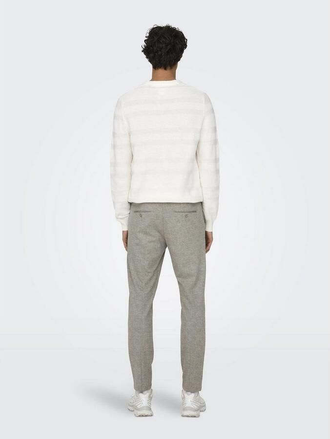 Only & Sons Slim tapered stoffen broek met steekzakken model 'MARK' - Foto 4