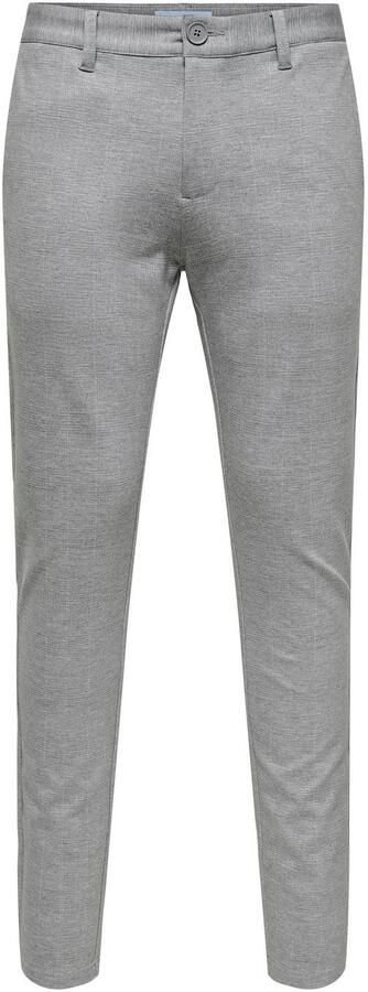 ONLY & SONS geruite slim fit pantalon ONSMARK glacier gray - Foto 2