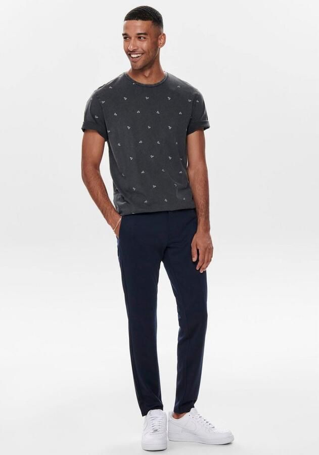 Only & Sons Marineblauwe Stretch Chinos Donkerblauw Blue Heren - Foto 6