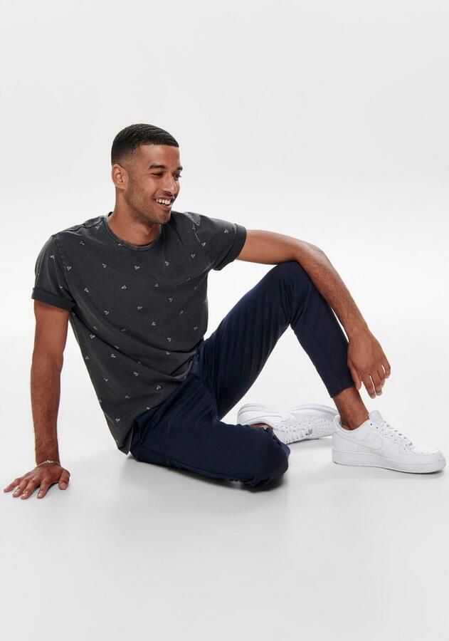 Only & Sons Marineblauwe Stretch Chinos Donkerblauw Blue Heren - Foto 7