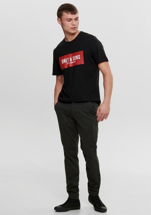 ONLY & SONS slim fit chino ONSMARK dark grey melange - Foto 7