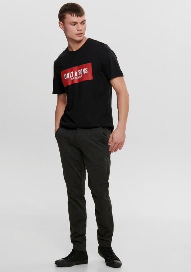 ONLY & SONS slim fit chino ONSMARK dark grey melange - Foto 6