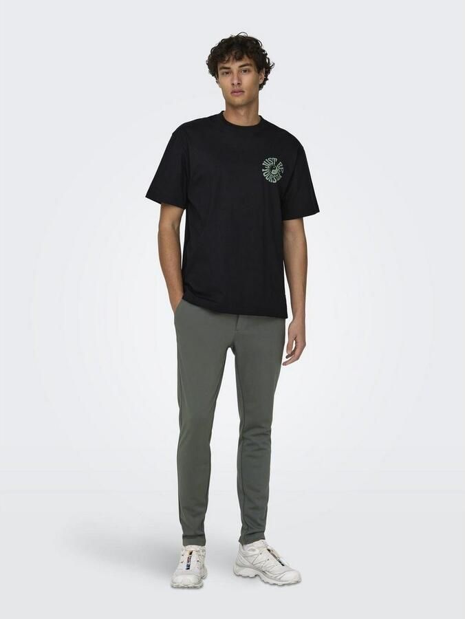 Only & Sons Tapered fit stoffen broek met achterzakken model 'MARK' - Foto 4