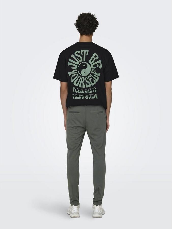 Only & Sons Tapered fit stoffen broek met achterzakken model 'MARK' - Foto 3
