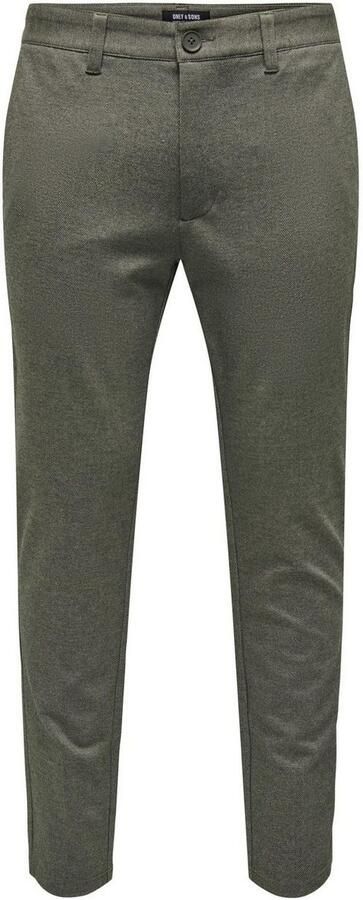 Only & Sons Tapered fit stoffen broek met fijn all-over motief model 'Mark' - Foto 2