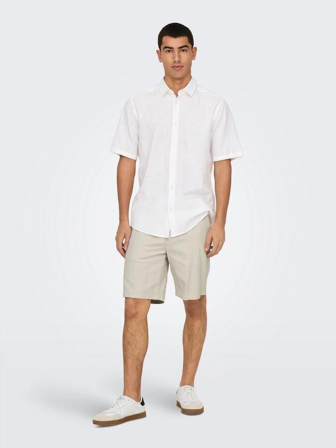 ONLY & SONS Chino-short ONSMARK 0011 COTTON LINEN SHORTS NOOS - Foto 3