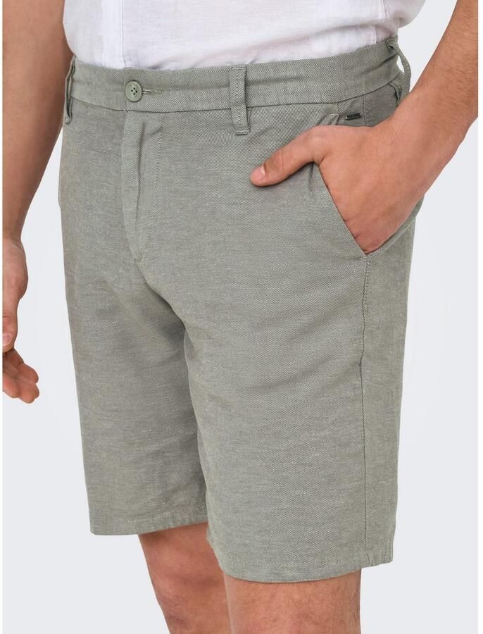 ONLY & SONS Chino-short ONSMARK 0011 COTTON LINEN SHORTS NOOS - Foto 5